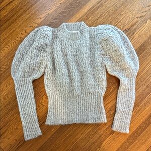 St. Roche gray puff sleeve sweater